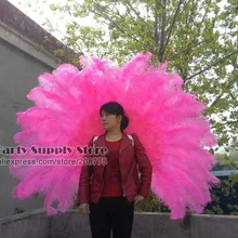 Пользовательские высокого качества страусиный пух Крылья Ангела из перьев Свадебные вечерние события большой реквизит полностью ручной работы EMS