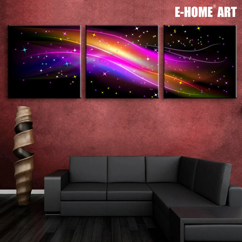 Stretched Canvas Prints Gorgeous Color LED Flashing Optical Fiber Print