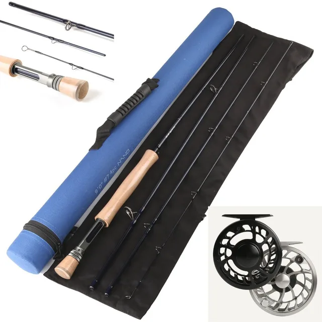 Cheap DHL free shipping! Best large arbor cnc reel and IM12 carbon fly rod, fly fishing line fly fishing combo