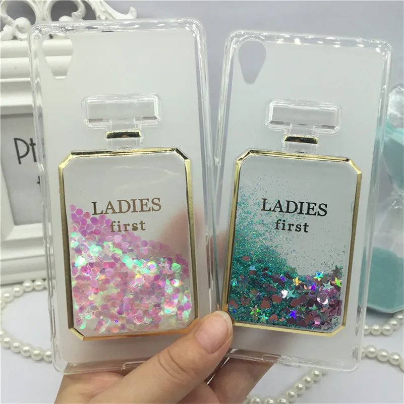 

Phone Case For Sony Xperia XA XperiaXA F3111 F3112 F3113 F3116 Wine Cover Perfume Glass Cases Bling Lady Soft Silicon Para Sheel