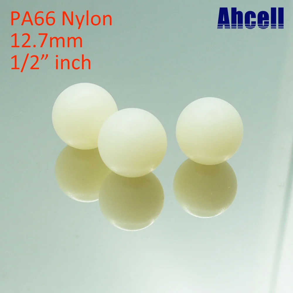 2 шт 12,7 мм 1/2 '0,5 дюйма PA66 нейлон прецизионный твердый шарик для шарик клапана для блока передачи игрушка ролик пластиковый подшипник мяч