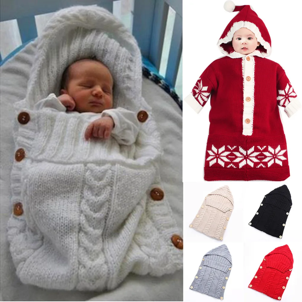 Billig Neugeborenen Baby Windeln Decke Schlafen Taschen Baby Swaddle Wrap Warme Wolle Häkeln Gestrickte Neugeborenen Schlafsack baby decke