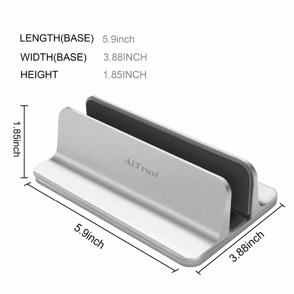 Вертикальная подставка для ноутбука, алюминиевый сплав, толщина, Регулируемый Настольный держатель для ноутбука, установленная космическая подставка для MacBook Pro/Air