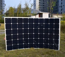 180W semi flexible solar back contact solar panel with High efficiency solar cell the solar module