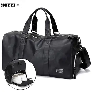 

MOYYI New Arrival Oil Wax Leather Handbags For Men Large-Capacity Portable Shoulder Bags Men's Casual Travel Bags Package