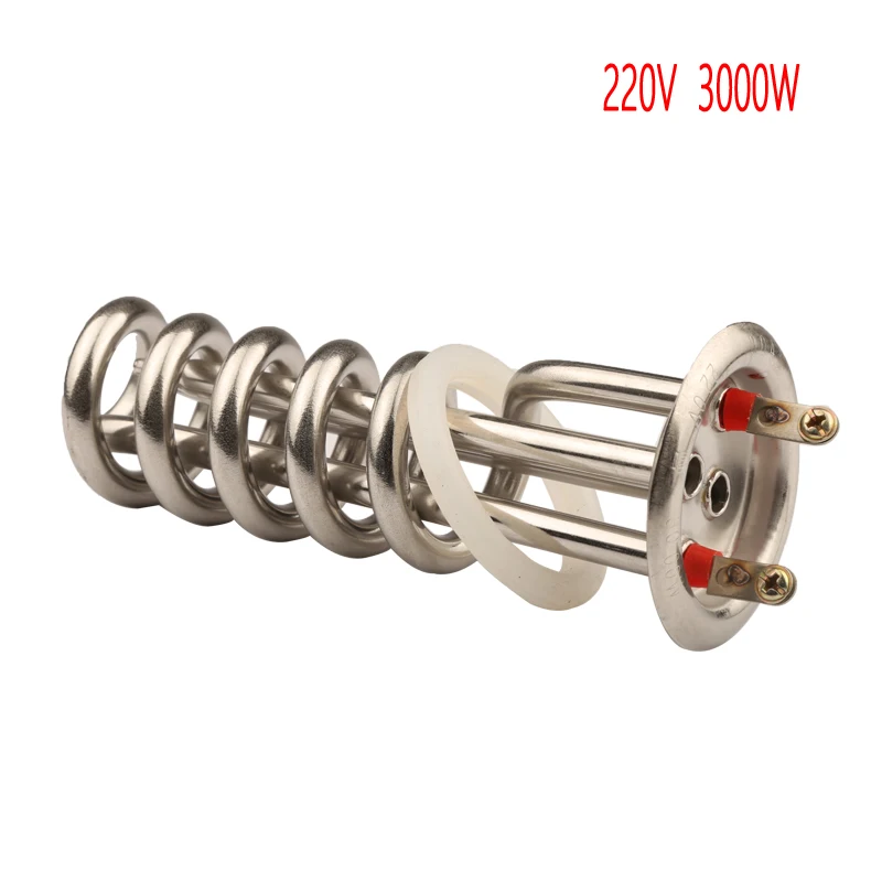 

220V 3000W spiral shape SUS304 stainless steel electric heat tube for electric bolier,spring type heating element with 63mm cap