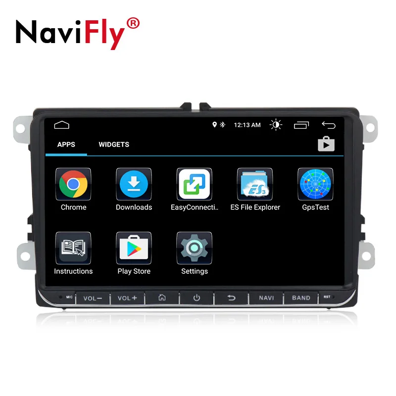 Cheap In Stock 9inch Android8.1 Car gps navigator for V-W Golf Polo  Passat Tiguan with radio 3G wifi BT TDA7851 Free mic 1