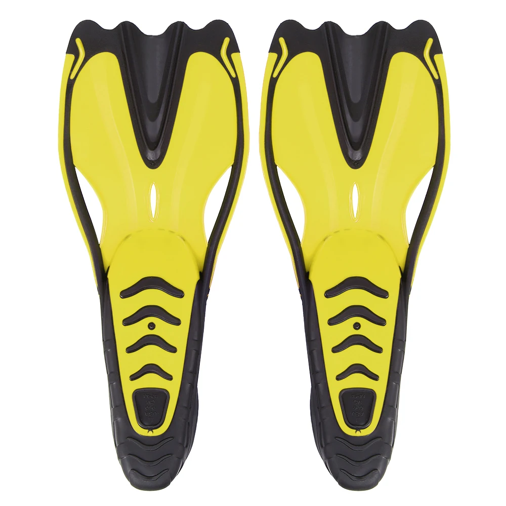 Ласты для дайвинга для взрослых, ласты для плавания на полную ногу, ласты для тренировок на закрытой пятке, ласты для ног, ласты для мужчин и женщин, ласты для подводного плавания - Цвет: Цвет: желтый