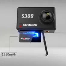 SOOCOO S300 Экшн-камера 2,3" сенсорный ЖК Hi3559V100+ IMX377 4 K 30fps 1080 P 120fps EIS Wifi 12MP удаленный внешний микрофон Спортивная камера