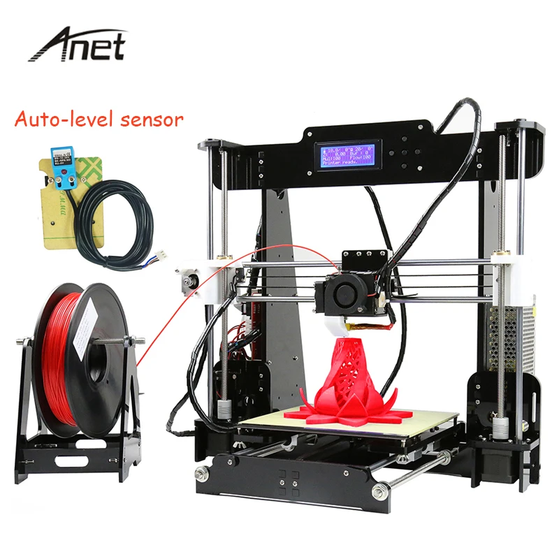 

Anet Auto Leveling A8 Impresora 3D Printer DIY Kit Big Size Imprimante 3d Reprap i3 Aluminum Heatbed With Filament SD Card