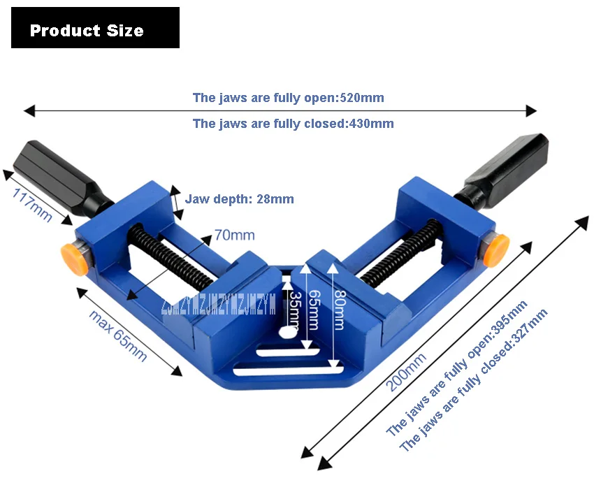 Одинарная/Двойная Ручка 90 градусов угловой зажим рамка приспособление деревообрабатывающий зажим из алюминиевого сплава DIY деревообрабатывающий зажим C29006 Горячая