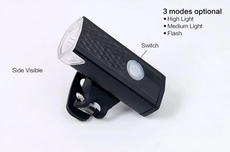 Excellent Rechargeable USB LED Bicycle Bike Flashlight Lamp MTB Front Bicycle Cycling Light Headlight Headlamp Bike Bycicle Light #244509 7