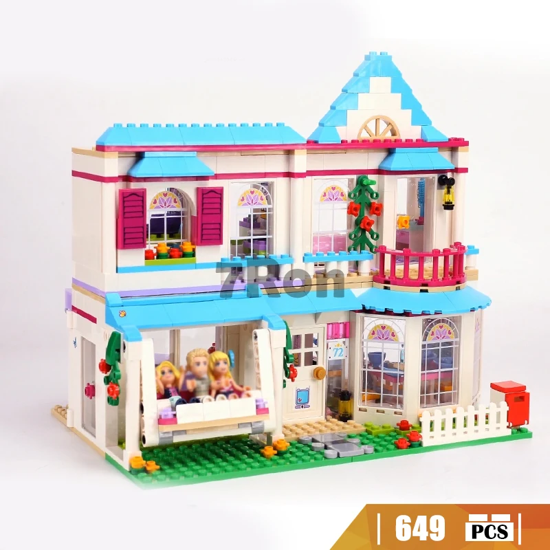 Compatible With Lego Friend Brick 10612 Girl Princess Stephanie's House Bela Building Block Toys Christmas Gift - Blocks -