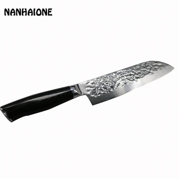 

NANHAIONE Kitchen professional 7 inch Damascus Japanese knife kitchen knife micarta handle tool kitchen accessories CL104