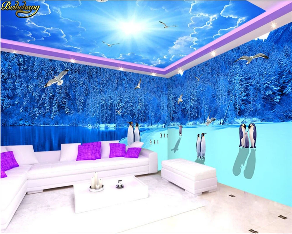 

beibehang Custom large mural wallpaper 3D glacier world romantic theme space full house wall wall papers home decor