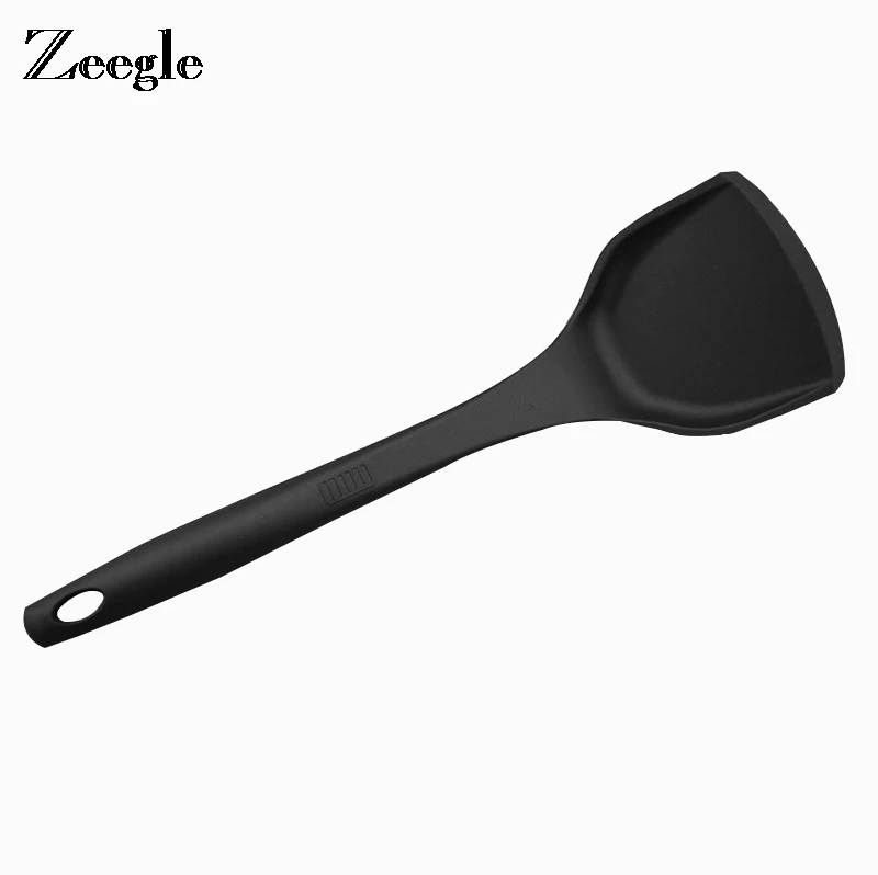 Zeegle антипригарные совки силиконовая лопатка кухонная лопатка жареная Лопата Гибкая силиконовая сковорода Тернер лопатка