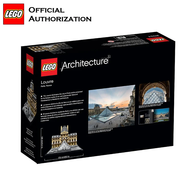 LEGO Architecture Series строительные блоки игрушки Париж Лувр туристический сувенир для