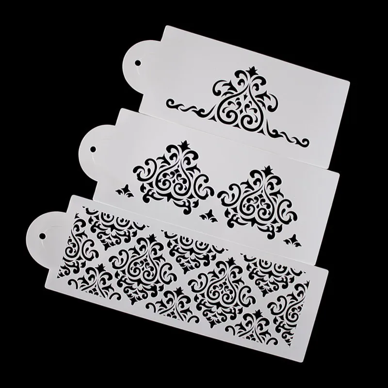 3 шт./компл. трафарет для выпечки короны кофе молока торта капкейков шаблон