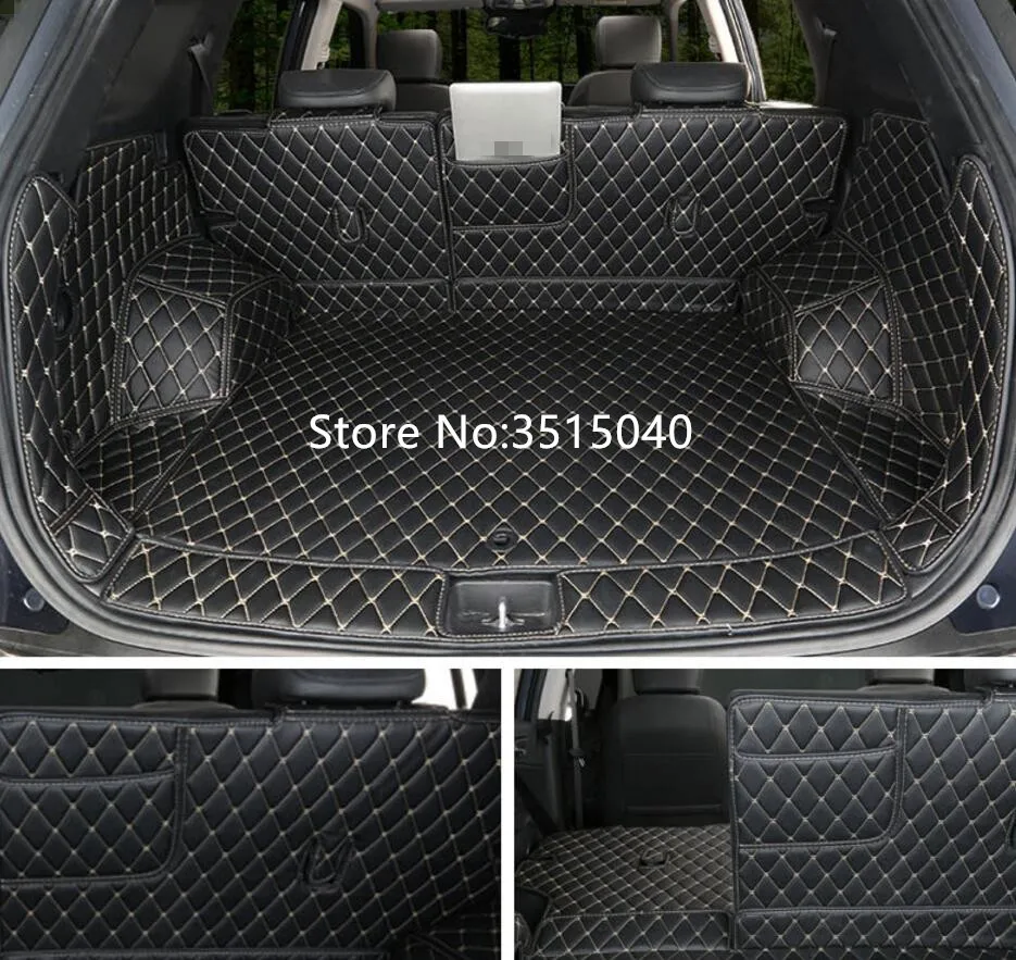 6PCS Car Styling Cargo Liner Car Trunk Mat Carpet Interior Floor Mats