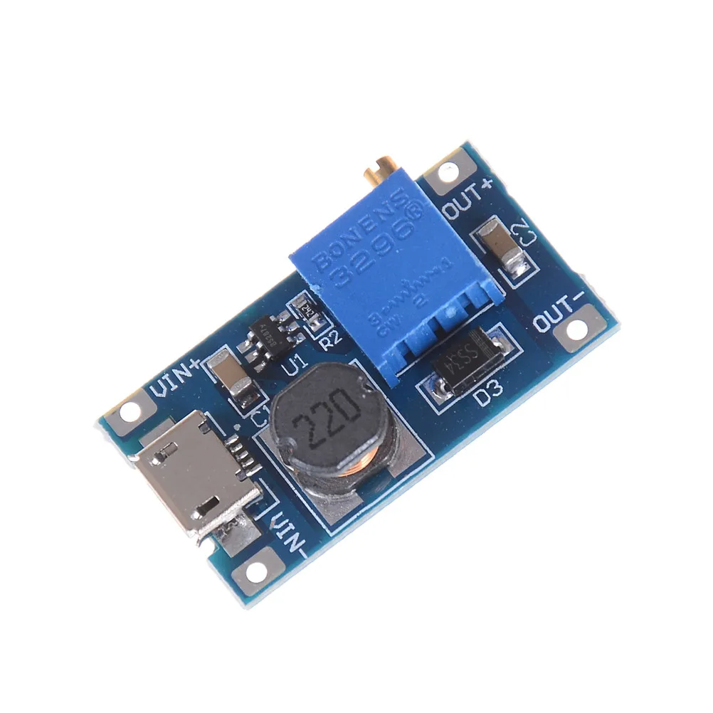 MT3608 DC Step Up усилитель конвертера Питание модуль Boost повышающий доска MAX Выход 28V 2A