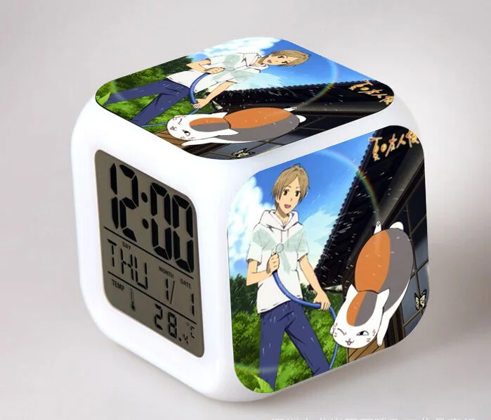 japanese anime natsume yuujinchou led 7 color flash digital alarm clocks kids night light bedroom clock reloj despertador in alarm clocks from home garden - Bedroom Clock japanese anime natsume yuujinchou led 7 color flash digital alarm clocks kids night light bedroom clock reloj despertador in alarm clocks from home garden - Bedroom Clock