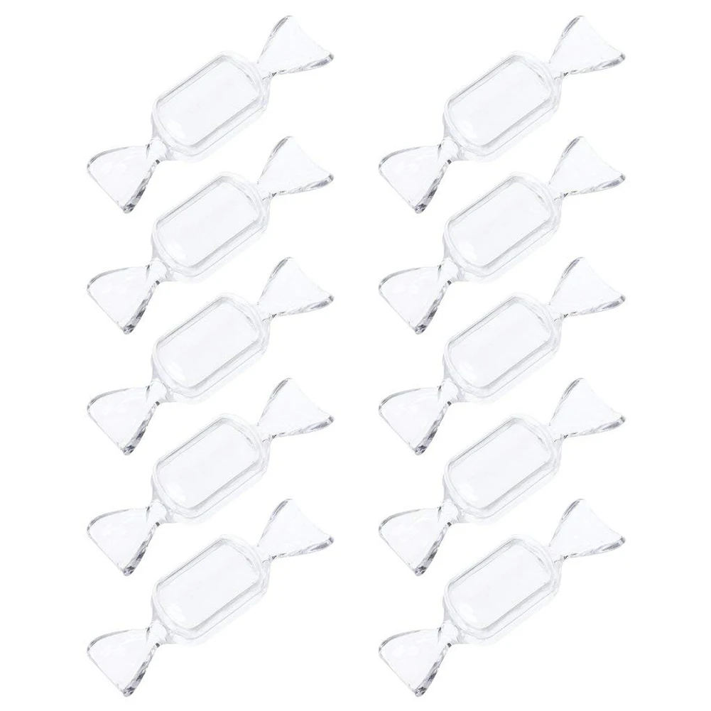

YHYS 10Pcs Transparent Plastic Candy Box Clear Storage Container Wedding Party Favors
