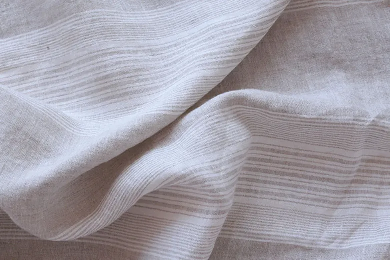 Супер ширина 280 см лен ткань для постельных принадлежностей простыни шторы 110 дюймов широкие полосы синие цвета 200 метров