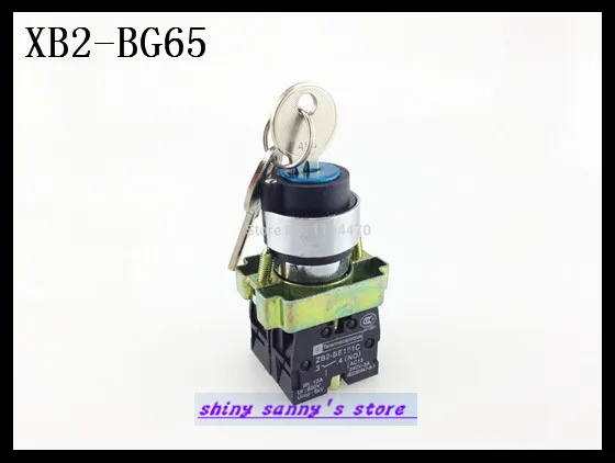 

1Pcs XB2-BG65 2 Position 1 NO 1NC Spring Reset Momentary Key Operated Selector Switch Brand New