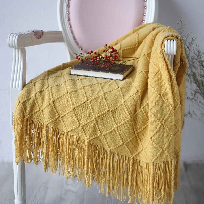 cheap Battilo Soft Throw Blanket Warm amp; Knitted Blankets with Decorative Fringe Lightweight for Bed or Sofa Decorative, 52\