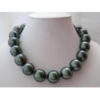 

Hot sale new Style >>>>>HUGE 16MM BLACK SHELL PEARL FASHION NECKLACE 18"