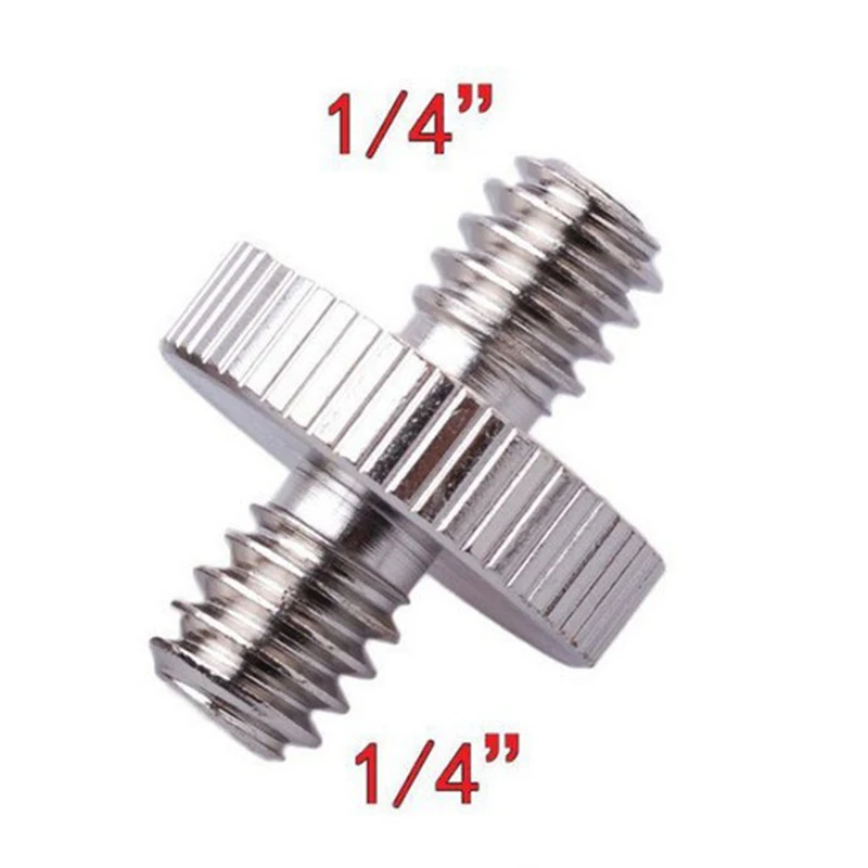 

2pcs 1/4" to 1/4" Male Threaded screw Convert Adapter for Camera Tripod Monopod Ballhead
