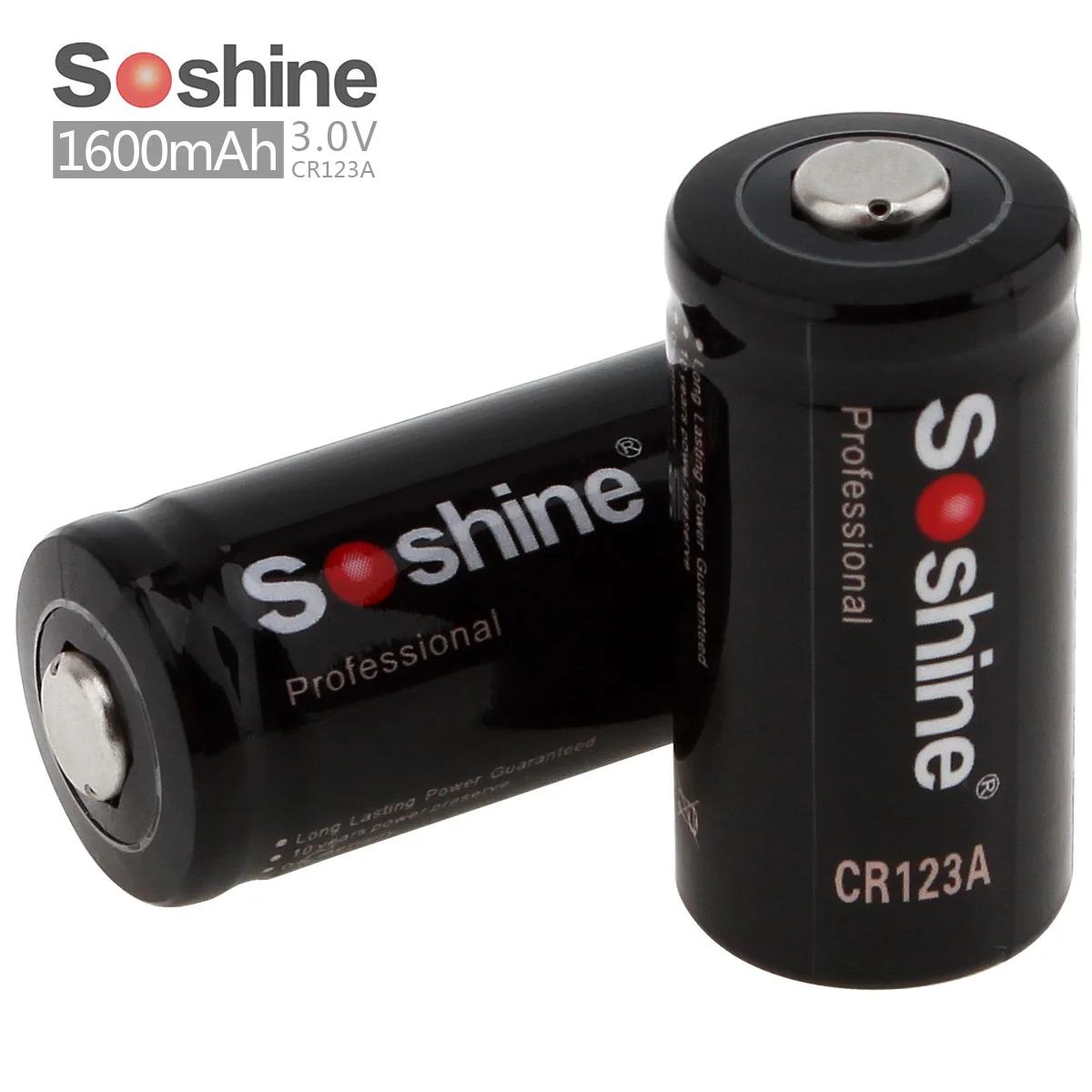 Оригинальный аккумулятор Soshine 3 0 в CR123A 2 шт./компл. Первичная литиевая батарея 1600