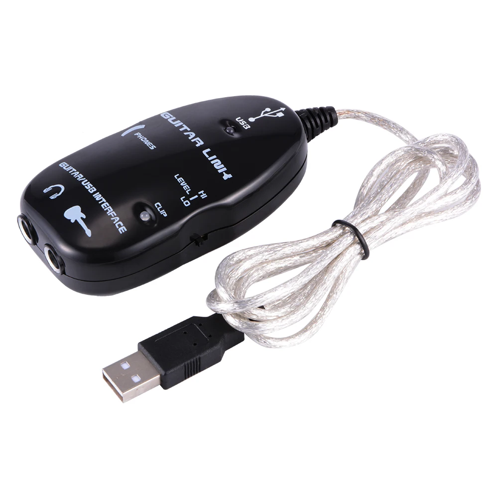 USB to Electric Guitar Interface Link Audio Cable Music
