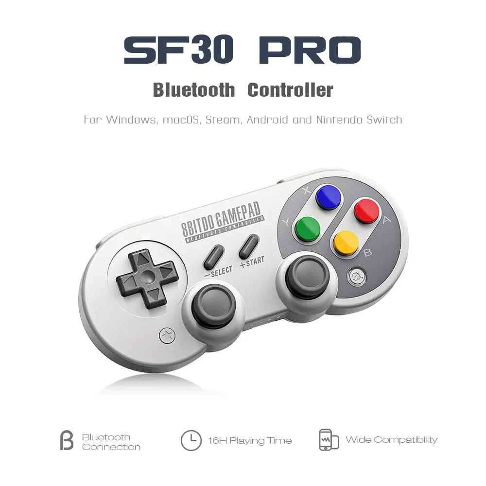 

8Bitdo SF30 Pro Gamepad Controller for Nintendo Switch Windows mac Android Rumble vibration Motion Game Controls USB-C Joystick