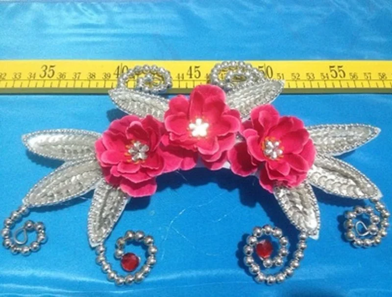 

Headdress Flower Stage Performance Headdress National Headpiece Modern Square Dance Headdress