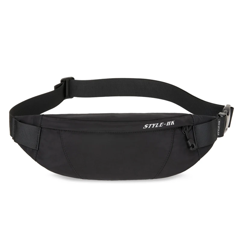 new black Hk Fanny Pack черная водонепроницаемая сумка на пояс для денег мужской кошелек подростковый дорожный кошелек на пояс Мужские поясные сумки чехол для сигарет для телефона - Цвет: new black
