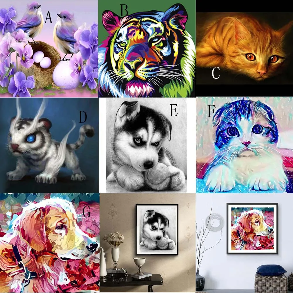 5D Diamond cross stitch DIY home decoration Painting magic animal art diamond paste | Дом и сад