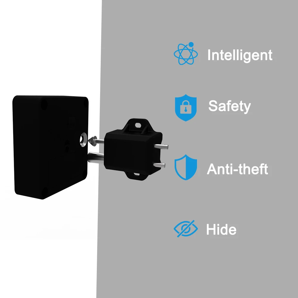

Electronic Bluetooth Smart Invisible Cabinet Lock Door Drawer Auto Safety Secure Tool SL@88