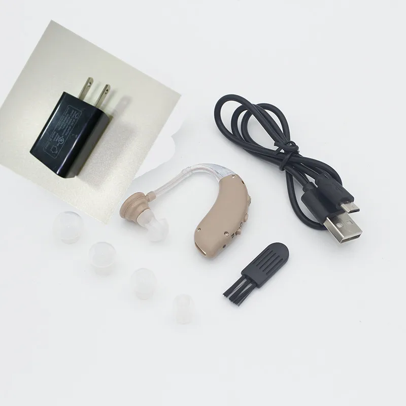 USB слуховой аппарат с зарядным устройством S-25 медицинский ушной аппарат регулятор громкости Регулируемый тон оборудование для глухих ушей