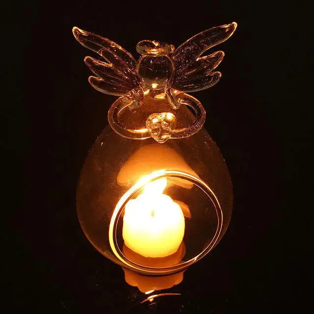 

TPFOCUS Romantic Angel Crystal Candle Holder Hanging Tea Light Lantern Candlestick Burner Vase DIY Wedding Party Decoration