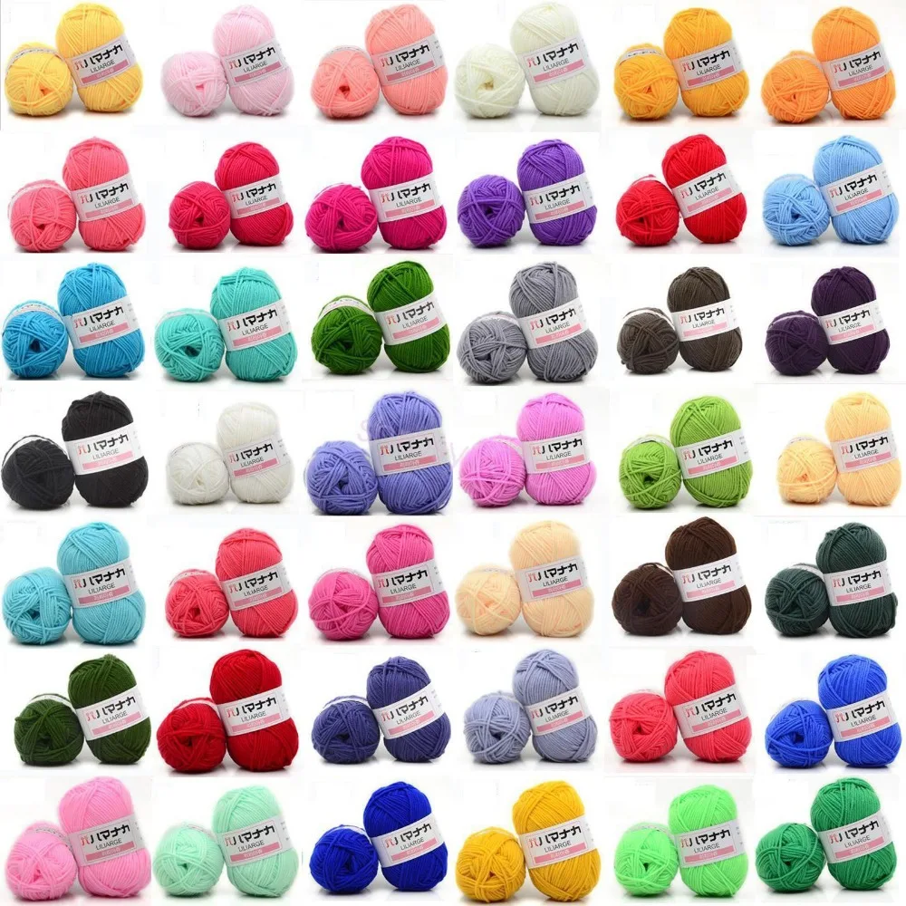 

25g/ball Colorful Combed Soft Baby Milk Cotton Yarn Fiber Velvet Yarn Hand Knitting Wool Crochet Yarn for DIY Sweater