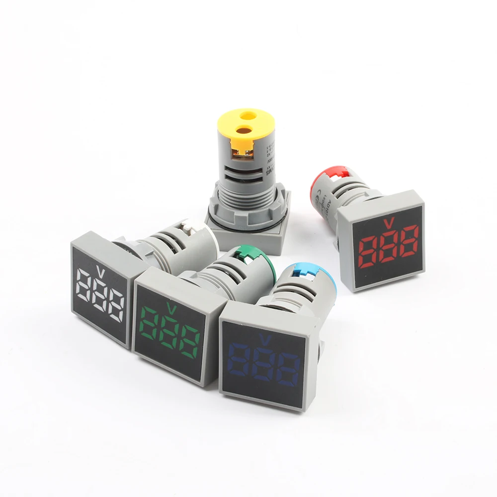 22mm Square Measuring Range Current AC 20 500V Volt 0 100A Voltmeter