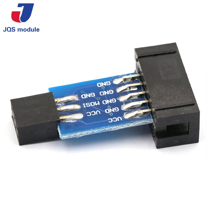 

10 Pin to 6 Pin Adapter Board for AVRISP MKII USBASP STK500 High Quality