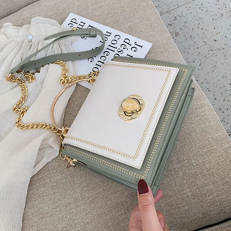 

pure and fresh and the female 2019 new portable small fang han edition of ladle joker brim chain single shoulder bag
