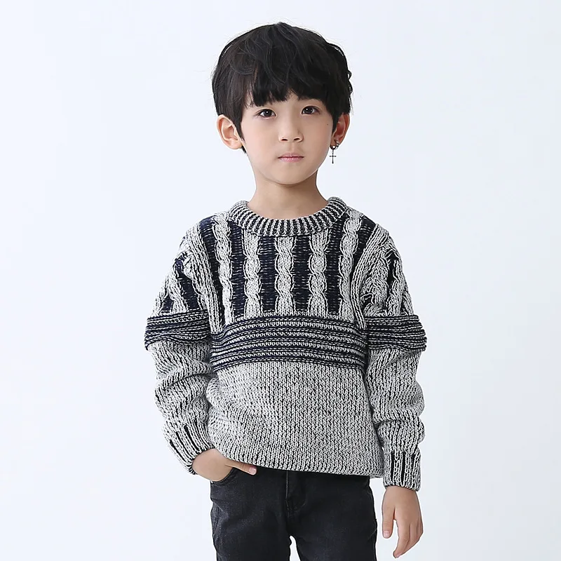 boys sweaters 5 13year boy sweaters Blue gray stripe brand 2017 boy