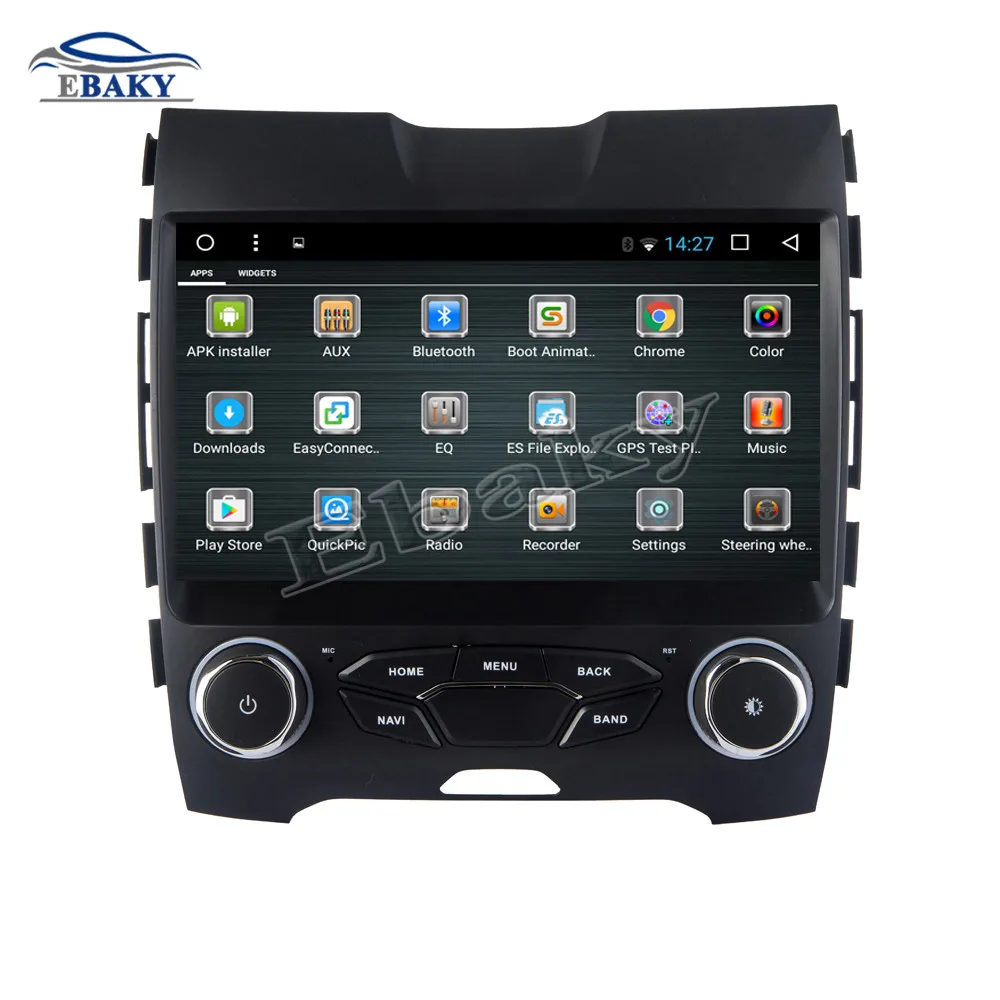 Best NaviTopia 9inch Octa Core Android 7.1 8.1 Car DVD GPS Navigation for Ford EDGE 2015 Auto Multimedia Radio Stereo 4