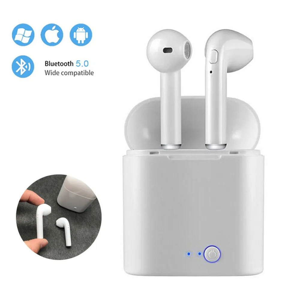 

i7s TWS Wireless Bluetooth Headphones Wireless Earbuds Earphone In-ear Stereo Headset With Charging Box For iPhone Xiaomi huawei