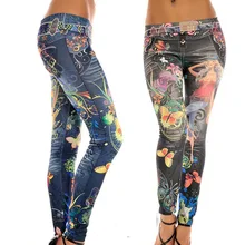 Женские Леггинсы Jeggings Брюки Женщины Leopard Пояса Цветные Леггинсы