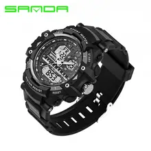 SANDA модные водонепроницаемые спортивные часы для мужчин, для кемпинга, дайвинга, военные наручные часы Geneva, мужские часы Saat Relogio Masculino 740