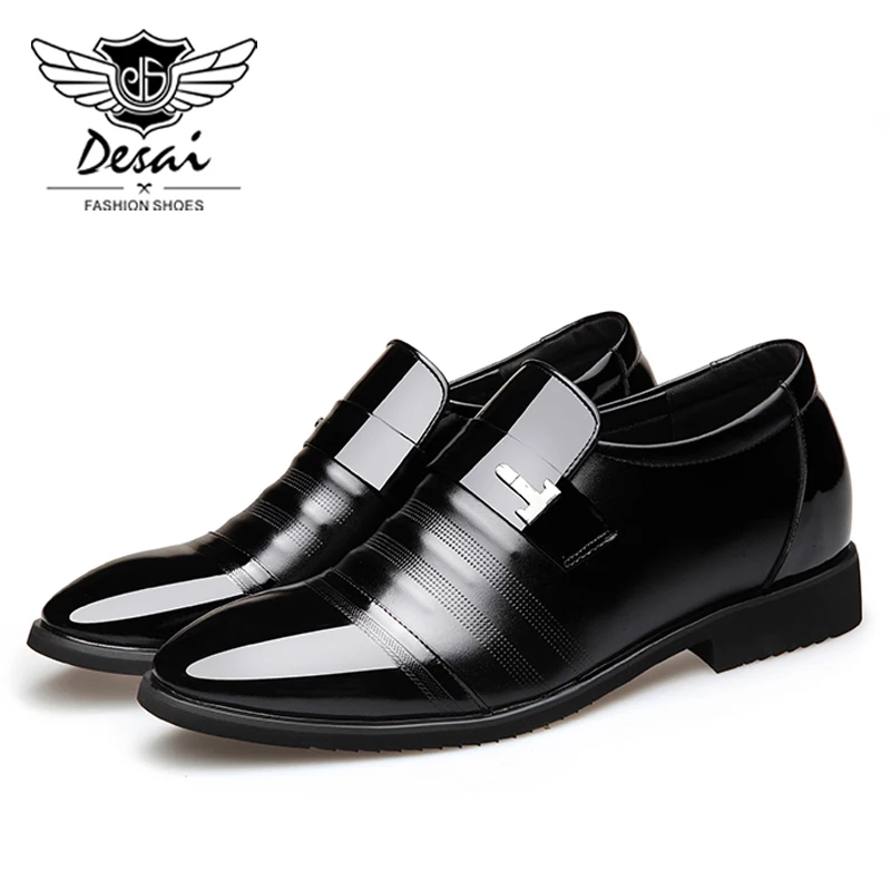 DESAI Brand 2019 Spring New Shoes Men Leather Shoes Business Dress Casual Men's Shoes Tip Wedding Formal Shoes